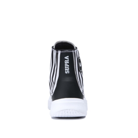 Supra Mens STATIK White Stripe/white High Top Shoes | CA-97546